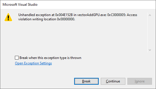Unhandled Exception