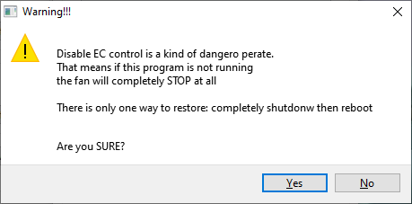warning message